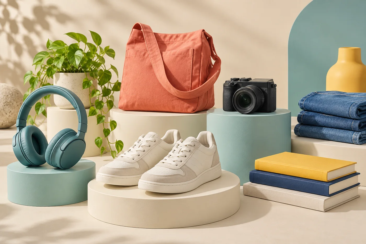 Selección de tecnología, moda y objetos para el hogar