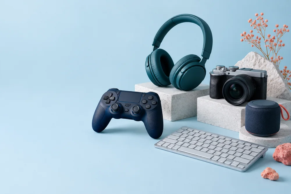 Auriculares, cámara y accesorios de tecnología